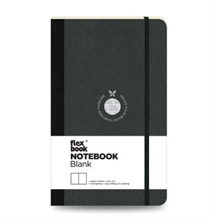 Flex Book 04 Esnek Notebook 13x21 Siyah Şerit Çizgisiz 192 Sayfa 85gr